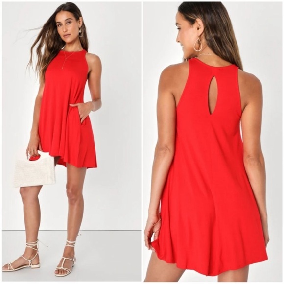Lulus Dresses & Skirts - Lulus Tupelo Honey Red Mini Swing Dress